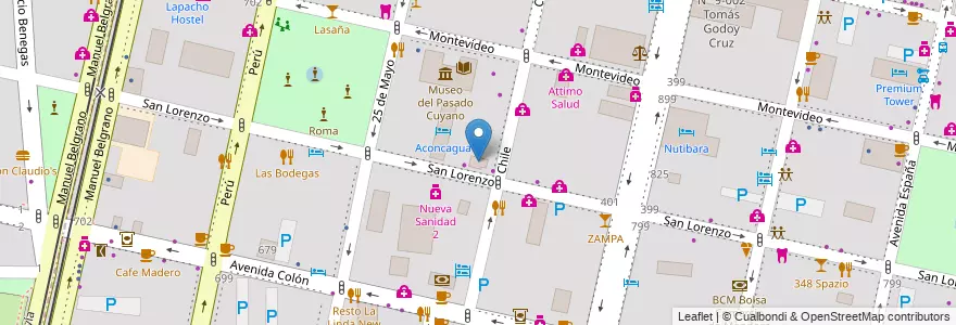Mapa de ubicacion de Consorcio Best en Argentina, Chile, Mendoza, Departamento Capital, Sección 2ª Barrio Cívico, Ciudad De Mendoza.