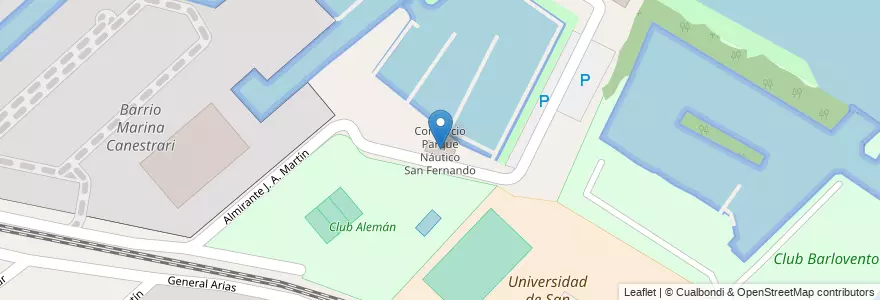 Mapa de ubicacion de Consorcio Parque Náutico San Fernando en アルゼンチン, ブエノスアイレス州, Partido De San Fernando, Victoria.