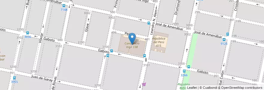 Mapa de ubicacion de Constancio Vigil 338 en الأرجنتين, سانتا في, Departamento Rosario, Municipio De Rosario, روساريو.
