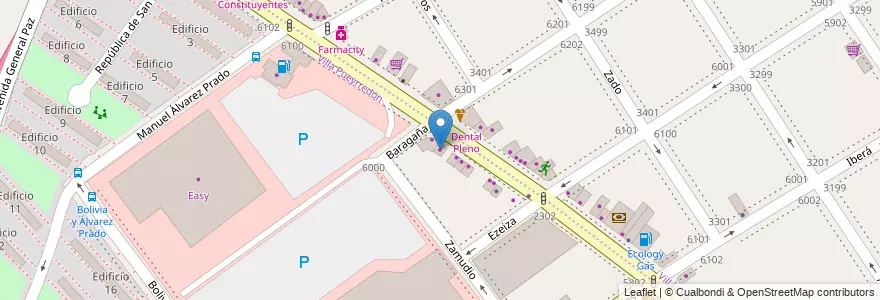 Mapa de ubicacion de Constituyienes GNC, Villa Pueyrredon en آرژانتین, Ciudad Autónoma De Buenos Aires, Comuna 12, Buenos Aires.