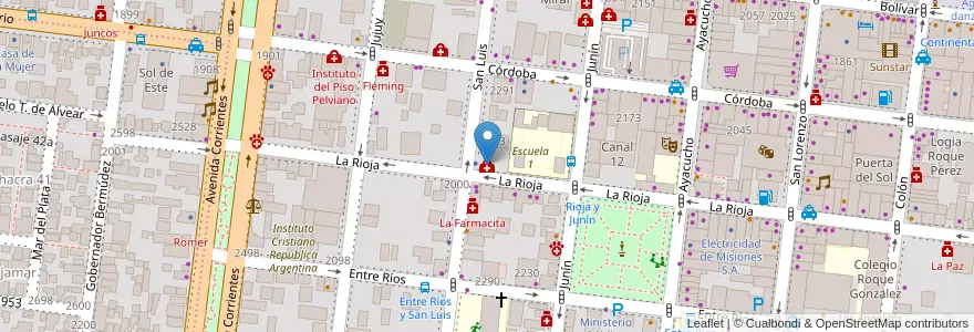 Mapa de ubicacion de Construir Salud en Argentina, Misiones, Departamento Capital, Municipio De Posadas, Posadas.