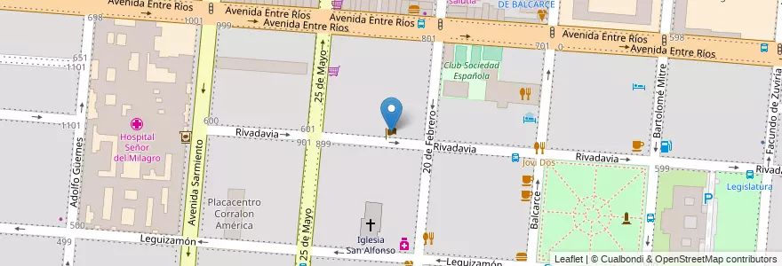Mapa de ubicacion de Bundesrepublik Deutschland Honorarkonsul en Argentinien, Salta, Capital, Municipio De Salta, Salta.