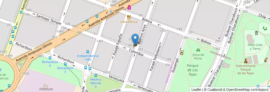 Mapa de ubicacion de Consulado de Chile en Argentine, Córdoba, Departamento Capital, Pedanía Capital, Córdoba, Municipio De Córdoba.