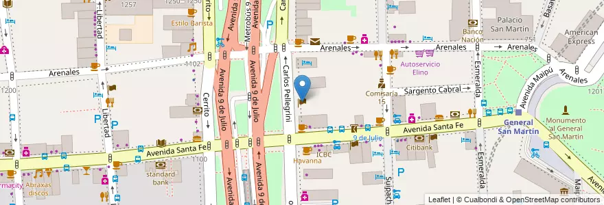 Mapa de ubicacion de Consulado de Colombia, Retiro en 阿根廷, Ciudad Autónoma De Buenos Aires, Comuna 1, 布宜诺斯艾利斯.