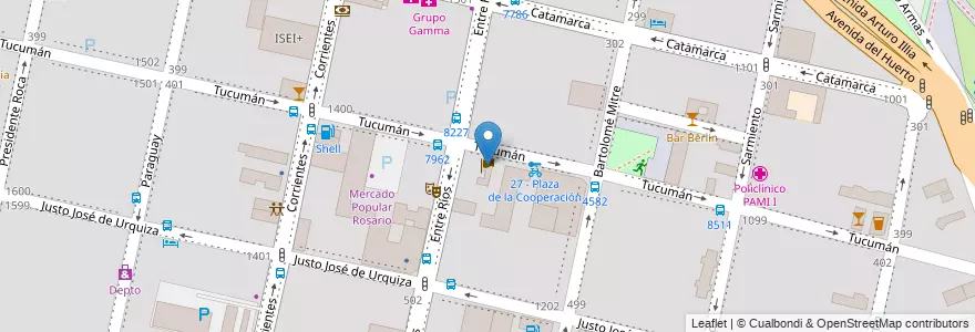 Mapa de ubicacion de Consulate of the Republic of France en Argentina, Santa Fe, Departamento Rosario, Municipio De Rosario, Rosario.