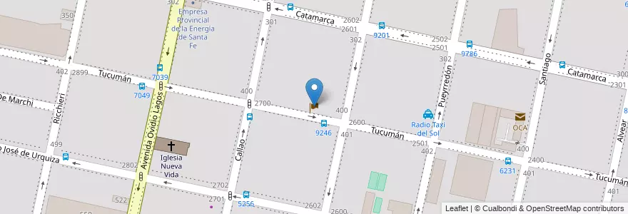 Mapa de ubicacion de Consulado de la República de Lituania en アルゼンチン, サンタフェ州, Departamento Rosario, Municipio De Rosario, ロサリオ.