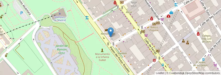 Mapa de ubicacion de Consulado de Perú en Испания, Мадрид, Мадрид, Área Metropolitana De Madrid Y Corredor Del Henares, Мадрид.