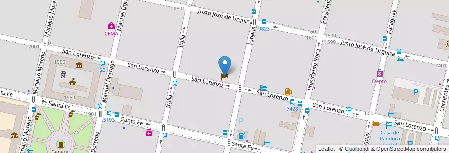 Mapa de ubicacion de Consulado del Reino de Noruega en Arjantin, Santa Fe, Departamento Rosario, Municipio De Rosario, Rosario.