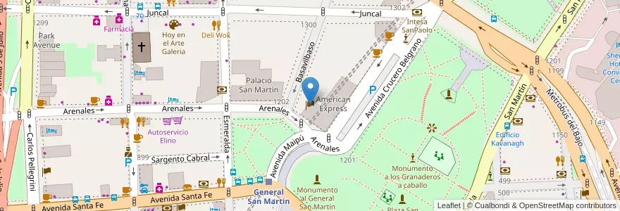 Mapa de ubicacion de consulado francés, Retiro en Argentinien, Ciudad Autónoma De Buenos Aires, Comuna 1, Buenos Aires.