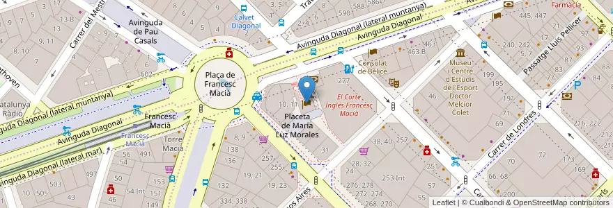 Mapa de ubicacion de Consulado General de Hungría Barcelona en Spanje, Catalonië, Barcelona, Barcelonès, Barcelona.
