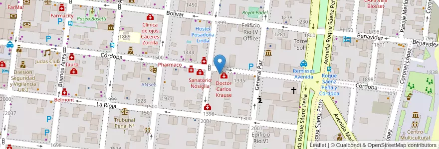 Mapa de ubicacion de Consulado Honorario de Israel en アルゼンチン, ミシオネス州, Departamento Capital, Municipio De Posadas, Posadas.