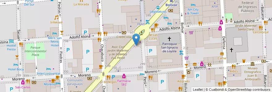 Mapa de ubicacion de Consular S.A, Montserrat en アルゼンチン, Ciudad Autónoma De Buenos Aires, Comuna 1, ブエノスアイレス.