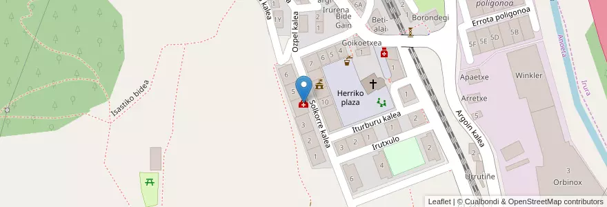 Mapa de ubicacion de Consultorio Anoeta en 西班牙, 巴斯克, Gipuzkoa, Tolosaldea, Anoeta.