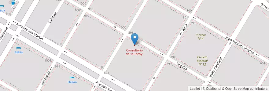 Mapa de ubicacion de Consultorio de 'la Tachy' en الأرجنتين, تشيلي, محافظة سانتا كروز, Puerto San Julián, Magallanes, Puerto San Julián.