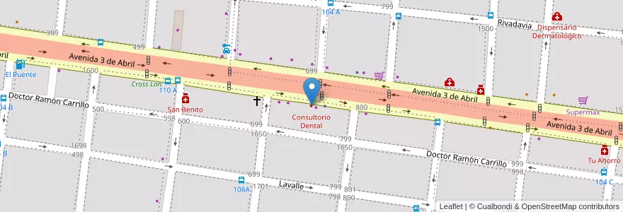 Mapa de ubicacion de Consultorio Dental en Arjantin, Corrientes, Departamento Capital, Corrientes, Corrientes.