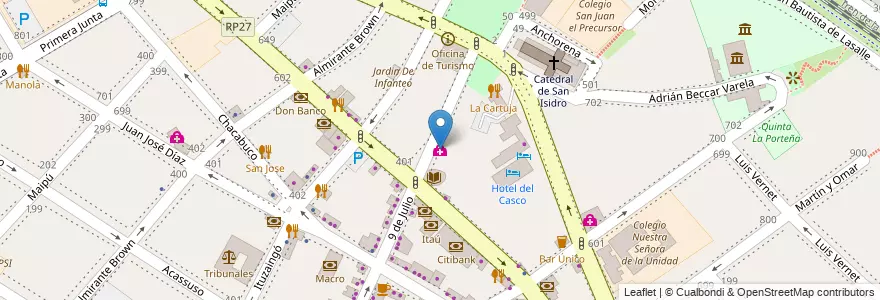 Mapa de ubicacion de Consultorio Doctor Arcuri en Argentina, Buenos Aires, Partido De San Isidro, San Isidro.