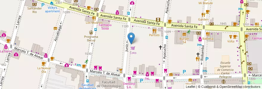 Mapa de ubicacion de Consultorio Espiritual, Recoleta en Argentina, Ciudad Autónoma De Buenos Aires, Comuna 2, Buenos Aires.