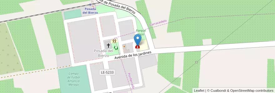 Mapa de ubicacion de Consultorio médico en España, Castilla Y León, León, El Bierzo, Ponferrada, Carracedelo.