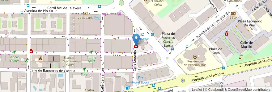 Mapa de ubicacion de Consultorio médico en İspanya, Castilla-La Mancha, Toledo, Talavera, Talavera De La Reina.
