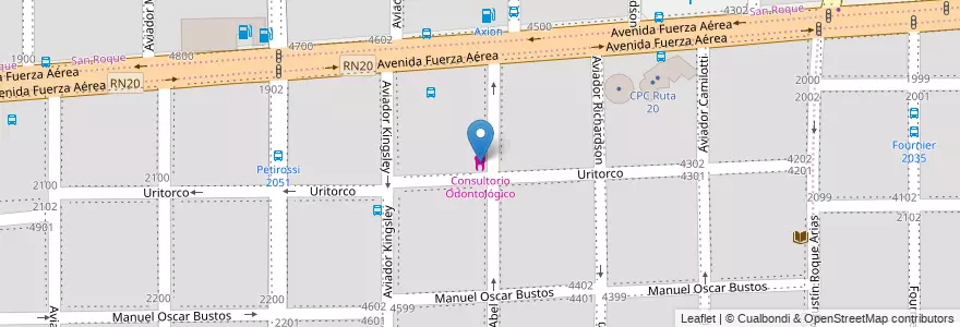 Mapa de ubicacion de Consultorio Odontológico en Аргентина, Кордова, Departamento Capital, Pedanía Capital, Córdoba, Municipio De Córdoba.