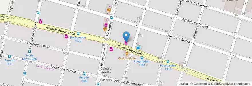 Mapa de ubicacion de Consultorio Odontológico en 阿根廷, Córdoba, Departamento Capital, Pedanía Capital, Córdoba, Municipio De Córdoba.