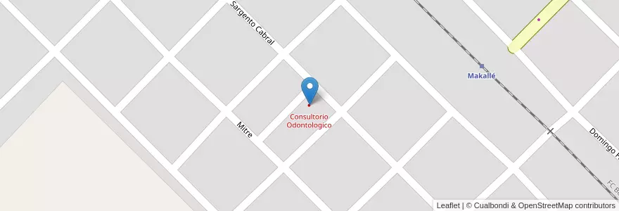 Mapa de ubicacion de Consultorio Odontologico en アルゼンチン, チャコ州, Departamento General Dónovan, Municipio De Makallé, Makallé.