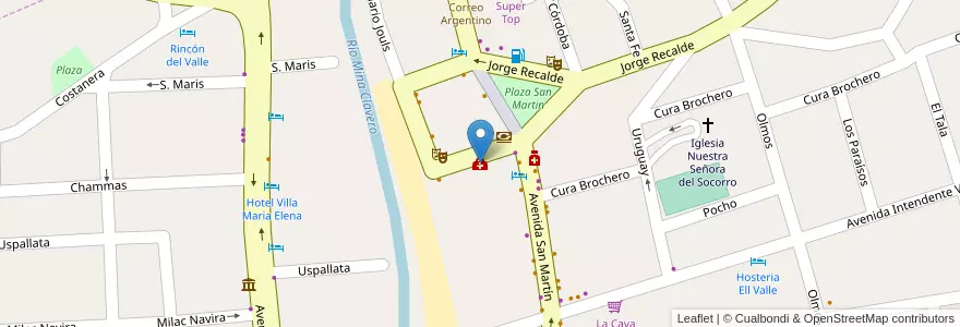 Mapa de ubicacion de Consultorio Odontologico en アルゼンチン, コルドバ州, Departamento San Alberto, Pedanía Tránsito, Mina Clavero, Municipio De Mina Clavero.