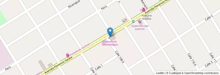 Mapa de ubicacion de Consultorio Odontológico en 阿根廷, 布宜诺斯艾利斯省, Partido De Berazategui, Berazategui.
