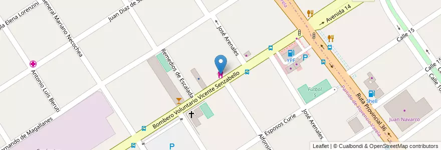 Mapa de ubicacion de Consultorio Odontológico en Arjantin, Buenos Aires, Partido De Florencio Varela, Florencio Varela.