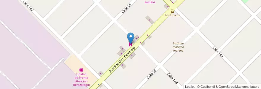 Mapa de ubicacion de Consultório Odontológico Bemberg en Argentina, Buenos Aires, Partido De Berazategui, Hudson.