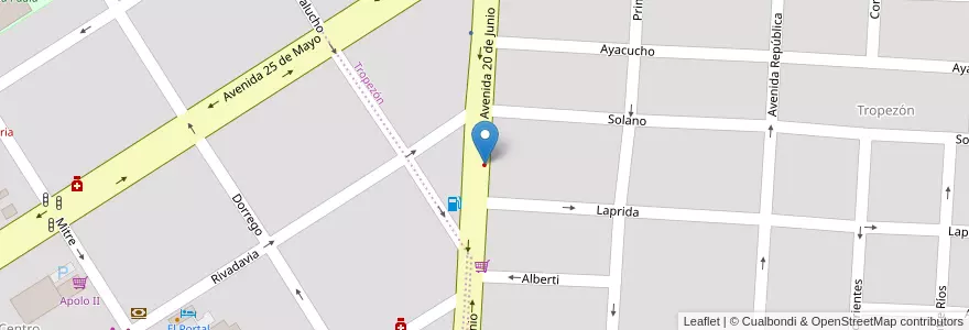 Mapa de ubicacion de Consultorio Odontologico Doctor Giorgetti en Arjantin, Santa Fe, Departamento San Jerónimo, Municipio De Gálvez, Gálvez.