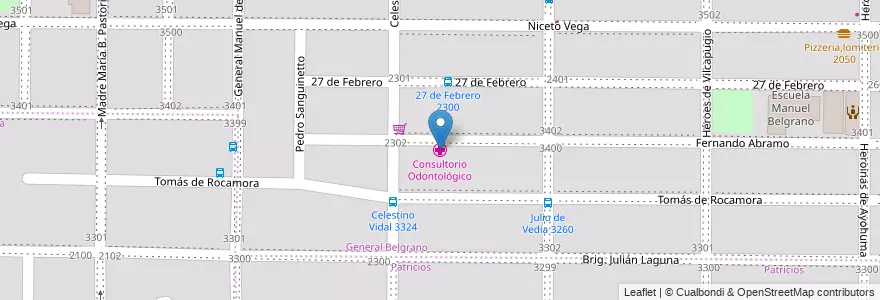Mapa de ubicacion de Consultorio Odontológico en Argentinië, Córdoba, Departamento Capital, Pedanía Capital, Córdoba, Municipio De Córdoba.