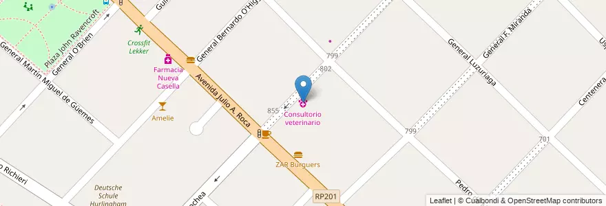 Mapa de ubicacion de Consultorio veterinario en Argentine, Province De Buenos Aires, Partido De Hurlingham, Hurlingham.