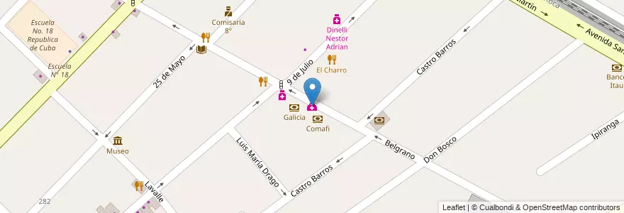 Mapa de ubicacion de Consultorios Belgrano en Argentina, Provincia Di Buenos Aires, Partido De Quilmes, Bernal.