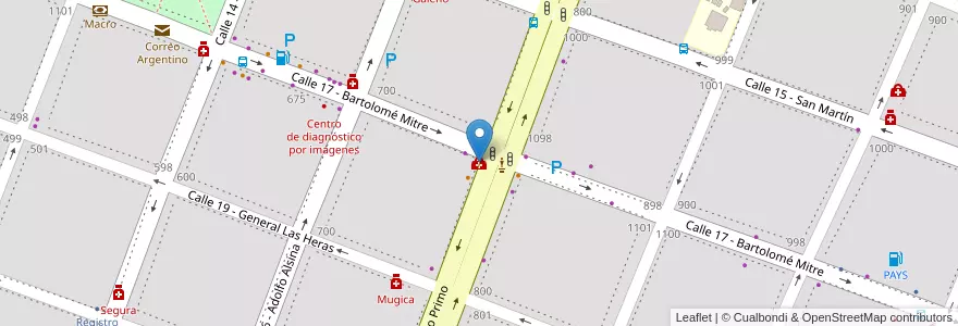 Mapa de ubicacion de Consultorios externos Hospital Austral en Argentina, Buenos Aires, Partido De Luján.