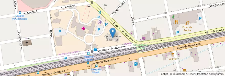 Mapa de ubicacion de Consultorios Externos en Argentinië, Buenos Aires, Partido De La Matanza, Ramos Mejía.