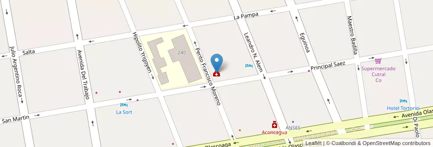 Mapa de ubicacion de Consultorios medicos en الأرجنتين, تشيلي, نيوكوين, Departamento Confluencia, Municipio De Cutral Có, Cutral Có.