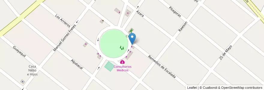 Mapa de ubicacion de Consultorios Medicos en Argentina, Buenos Aires, Partido De Merlo, Parque San Martín.