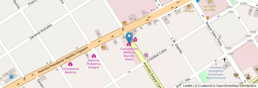 Mapa de ubicacion de Consultorios Médicos Marcelo Matto en Argentinien, Provinz Buenos Aires, Partido De José C. Paz.