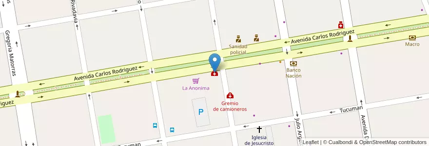 Mapa de ubicacion de Consultorios Medicos y Lab. An. Clinicos en Argentina, Cile, Provincia Di Neuquén, Departamento Confluencia, Municipio De Cutral Có, Cutral Có.