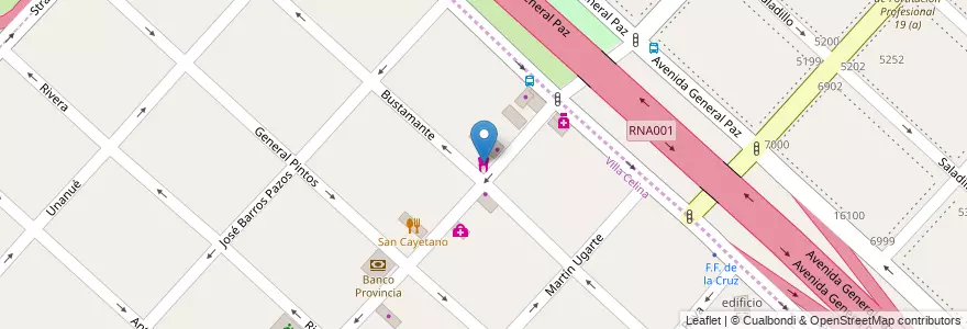 Mapa de ubicacion de Consultorios Odontologicos Integrales en Arjantin, Buenos Aires, Partido De La Matanza, Villa Celina.