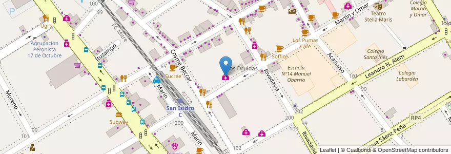 Mapa de ubicacion de Consultorios Otorrinolaringologgicos en Argentinië, Buenos Aires, Partido De San Isidro, San Isidro.