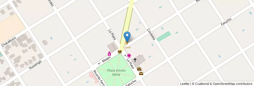 Mapa de ubicacion de Conti en Arjantin, Buenos Aires, Partido De Escobar, Ingeniero Maschwitz.