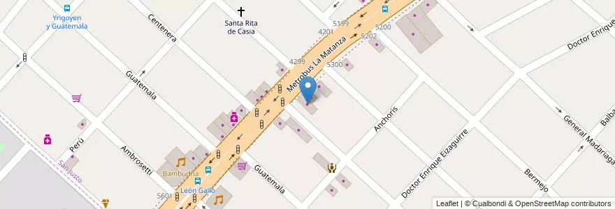 Mapa de ubicacion de Continental Circus en Arjantin, Buenos Aires, Partido De La Matanza, San Justo.