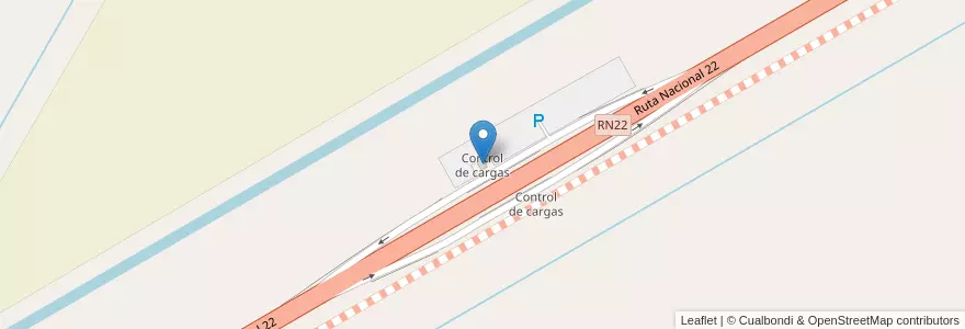 Mapa de ubicacion de Control de cargas en Аргентина, Чили, Неукен, Departamento Confluencia, Municipio De Senillosa.