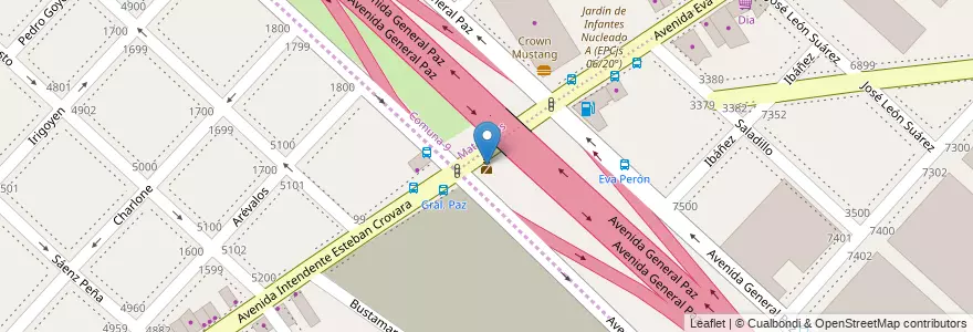 Mapa de ubicacion de Control Gendarmería Nacional en アルゼンチン, Ciudad Autónoma De Buenos Aires, ブエノスアイレス, Comuna 8.
