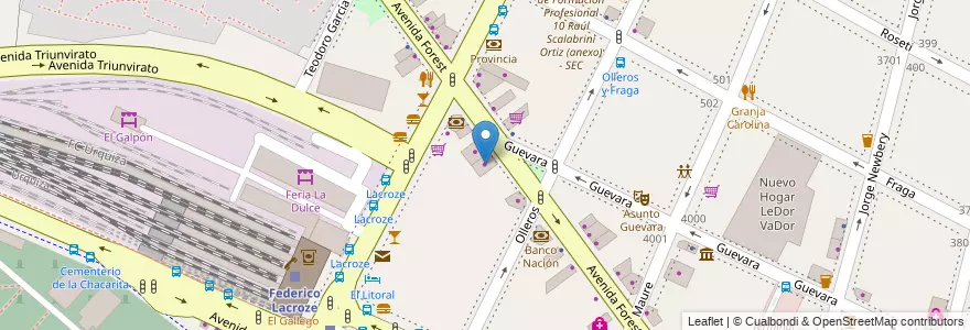Mapa de ubicacion de Contrutodo, Chacarita en الأرجنتين, Ciudad Autónoma De Buenos Aires, Buenos Aires, Comuna 15.