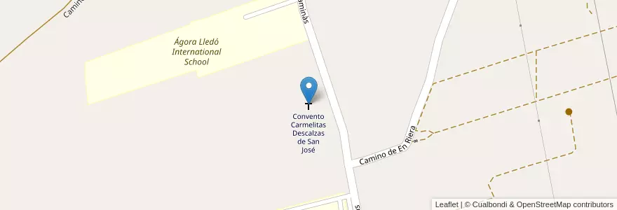 Mapa de ubicacion de Convento Carmelitas Descalzas de San José en إسبانيا, منطقة بلنسية, Castelló / Castellón, La Plana Alta, Castelló De La Plana.