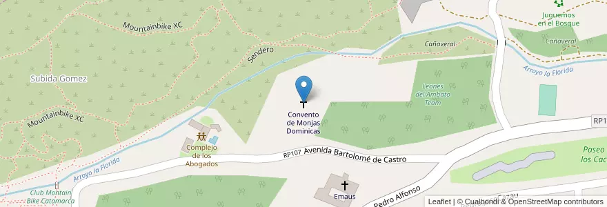 Mapa de ubicacion de Convento de Monjas Dominicas en Аргентина, Катамарка, Departamento Capital, Municipio De San Fernando Del Valle De Catamarca, San Fernando Del Valle De Catamarca.