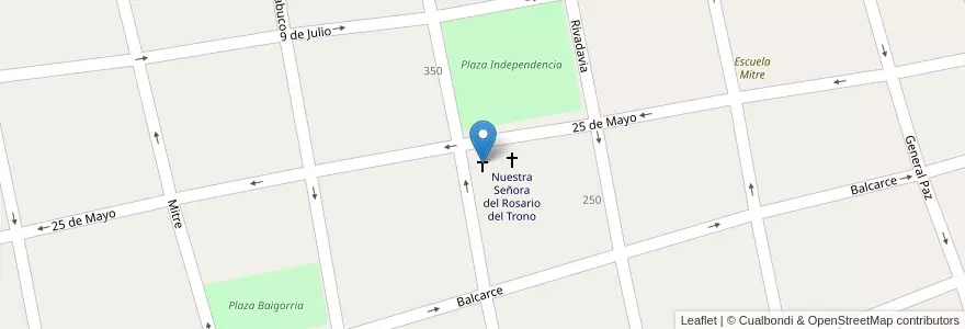 Mapa de ubicacion de Convento de Santo Domingo en アルゼンチン, サンルイス州, Juan Martín De Pueyrredón, Municipio De San Luis, San Luis.